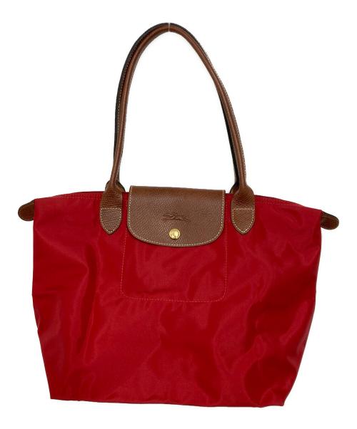 LONGCHAMP（ロンシャン）LONGCHAMP (ロンシャン) ルプリアージュ ハンドバッグ レッドの古着・服飾アイテム