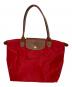 LONGCHAMP（ロンシャン）の古着「ルプリアージュ ハンドバッグ」｜レッド