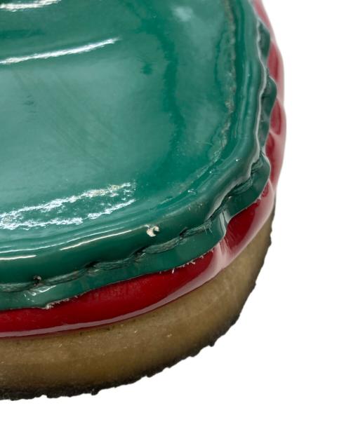 SUPREME（シュプリーム）Supreme (シュプリーム) CLARKS (クラークス) Patent Leather Wallabee グリーン×レッド サイズ:US8.5の古着・服飾アイテム