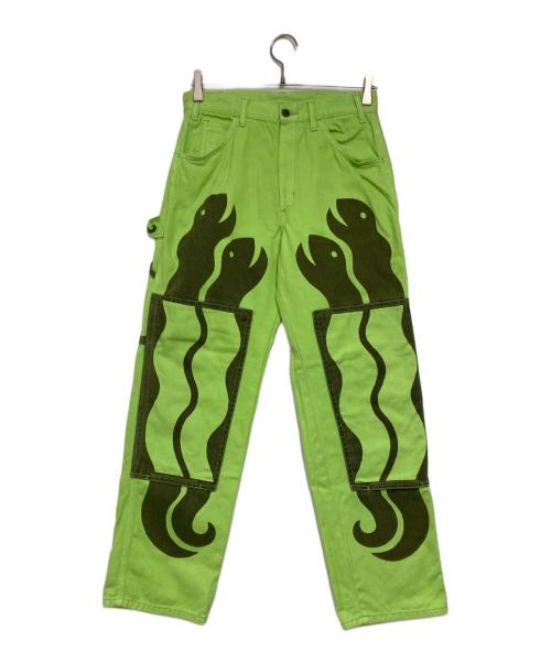 EVERYDAYS（エブリデイズ）EVERYDAYS (エブリデイズ) Hand Paint Snake グリーン サイズ:30の古着・服飾アイテム