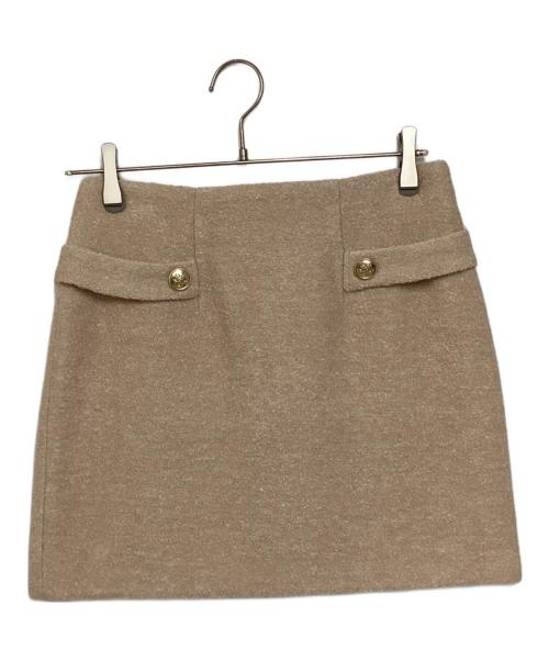 HER LIP TO（ハーリップトゥ）Her lip to (ハーリップトゥ) Royal Boucle Mini Skirt/ロイヤル ブークレ ミニスカ－ト ベージュ サイズ:Mの古着・服飾アイテム