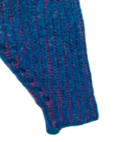 MAISON SPECIAL（メゾンスペシャル）MAISON SPECIAL (メゾンスペシャル) カラーネップニットトップ ブルー×ピンク サイズ:Freeの古着・服飾アイテム