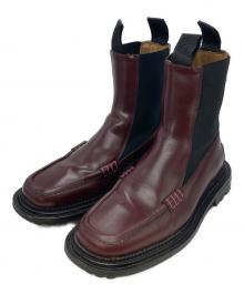 TOGA PULLA（トーガ プルラ）の古着「Stud-Embellished Leather Ankle Boot」｜ワインレッド