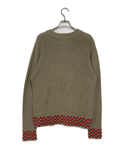 stussy（ステューシー）stussy (ステューシー) リブチェッカーニット ベージュ サイズ:Ｓの古着・服飾アイテム