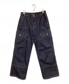 VACANT Archiveベイカントアーカイブ）の古着「ウェインミリタリーカーゴデニムパンツ」｜インディゴ