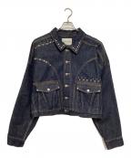 VACANT Archiveベイカントアーカイブ）の古着「リアムスタッズデニムジャケット」｜インディゴ