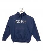 GDEHグッドイナフ）の古着「大文字ロゴプルオーバーパーカー/フーディー」｜ネイビー