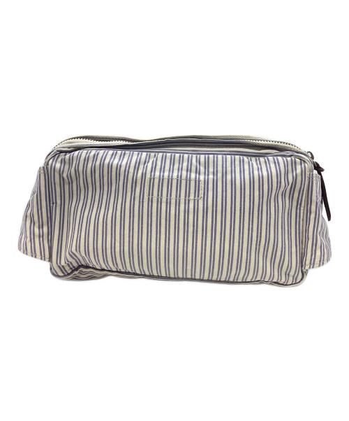 PORTER（ポーター）PORTER (ポーター) ストライプウエストバッグ ブルー×ホワイトの古着・服飾アイテム