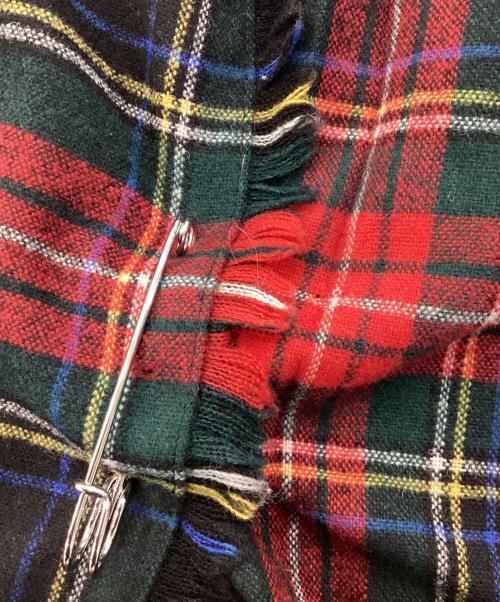 O'NEIL OF DUBLIN（オニールオブダブリン）O'NEIL OF DUBLIN (オニールオブダブリン) 2カラーコンビキルトチェックスカート ブラック×レッド サイズ:36の古着・服飾アイテム