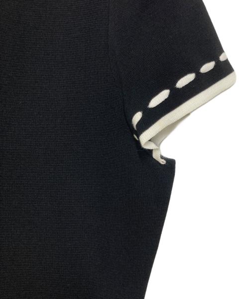 M'S GRACY（エムズグレイシー）M'S GRACY (エムズグレイシー) 配色リボンニットドレス ブラック サイズ:40の古着・服飾アイテム