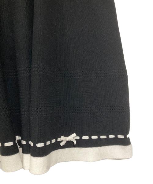 M'S GRACY（エムズグレイシー）M'S GRACY (エムズグレイシー) 配色リボンニットドレス ブラック サイズ:40の古着・服飾アイテム