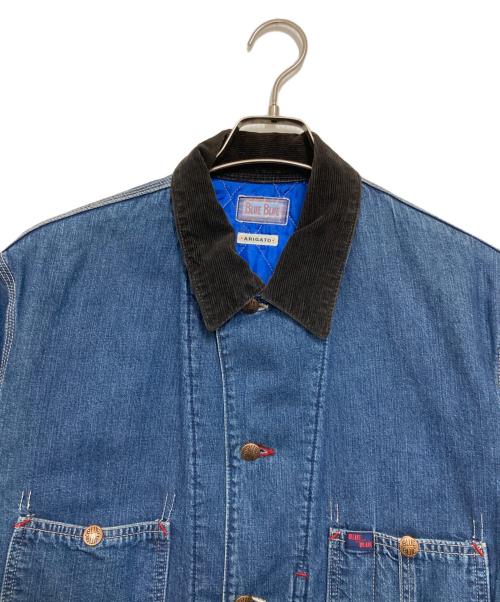 BLUE BLUE（ブルーブルー）BLUE BLUE (ブルーブルー) 裏キルティングデニムカバーオール/デニムジャケット インディゴ サイズ:3の古着・服飾アイテム