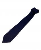 GUCCIグッチ）の古着「GG×フラワー ネクタイ」｜ネイビー