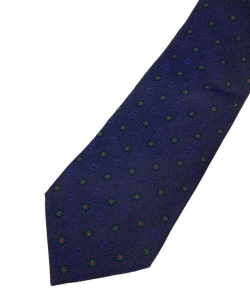 GUCCI（グッチ）GUCCI (グッチ) GG×フラワー ネクタイ ネイビー サイズ:表記無しの古着・服飾アイテム