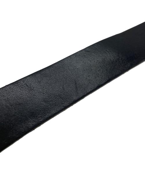 Maison Margiela 11（メゾンマルジェラ 11）Maison Margiela 11 (メゾンマルジェラ 11) VERA PELLE (ベラペレ) レザーベルト ブラックの古着・服飾アイテム