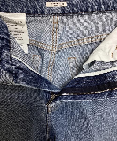 MIU MIU（ミュウミュウ）MIU MIU (ミュウミュウ) ケイト テーパードデニムパンツ インディゴ サイズ:25の古着・服飾アイテム