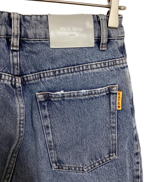 MIU MIU（ミュウミュウ）MIU MIU (ミュウミュウ) ケイト テーパードデニムパンツ インディゴ サイズ:25の古着・服飾アイテム