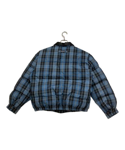 SUPREME（シュプリーム）SUPREME (シュプリーム) レザーカラーパフィージャケット ネイビー×ブラック サイズ:Ｓの古着・服飾アイテム