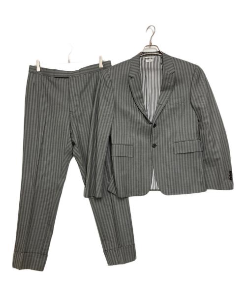 Thom Browne（トムブラウン）Thom Browne (トムブラウン) ストライプセットアップスーツ グレー サイズ:48の古着・服飾アイテム