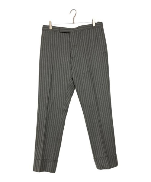 Thom Browne（トムブラウン）Thom Browne (トムブラウン) ストライプセットアップスーツ グレー サイズ:48の古着・服飾アイテム