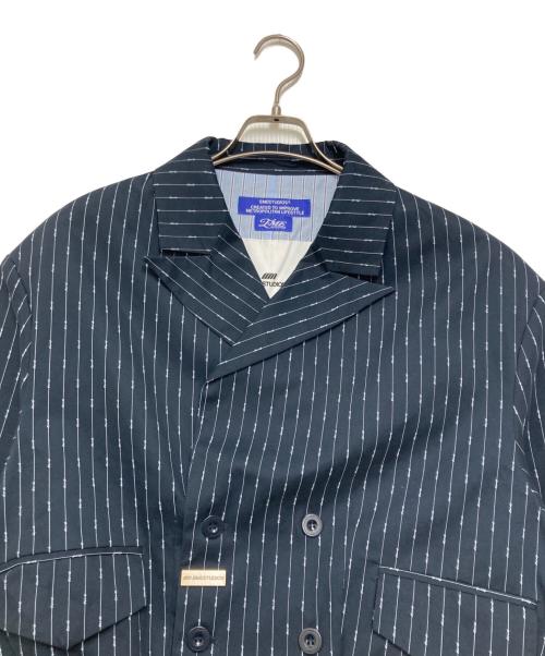 EMESTUDIOS（-）EMESTUDIOS (-) シフトネイビーボンバーブレザー ネイビー×ホワイト サイズ:XSの古着・服飾アイテム