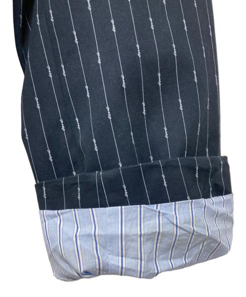 EMESTUDIOS（-）EMESTUDIOS (-) シフトネイビーボンバーブレザー ネイビー×ホワイト サイズ:XSの古着・服飾アイテム