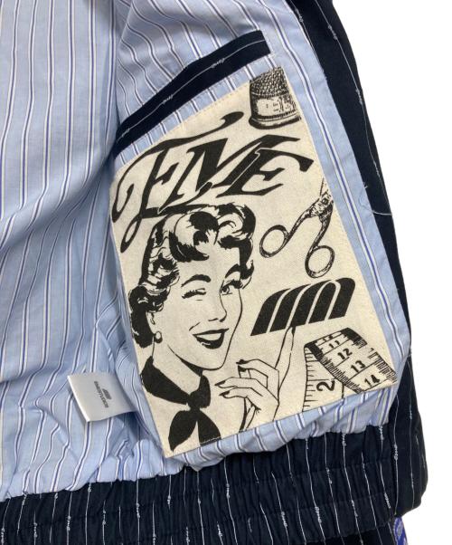 EMESTUDIOS（-）EMESTUDIOS (-) シフトネイビーボンバーブレザー ネイビー×ホワイト サイズ:XSの古着・服飾アイテム