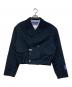 EMESTUDIOS（-）の古着「シフトネイビーボンバーブレザー」｜ネイビー×ホワイト