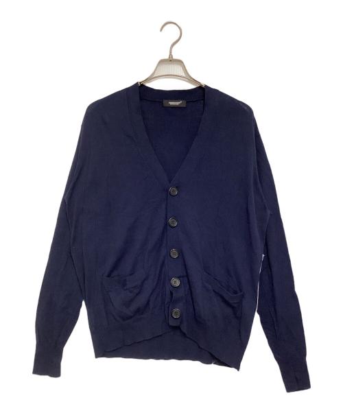 UNDERCOVER（アンダーカバー）UNDERCOVER (アンダーカバー) 片脇2連ジップカーディガン ネイビー サイズ:3の古着・服飾アイテム