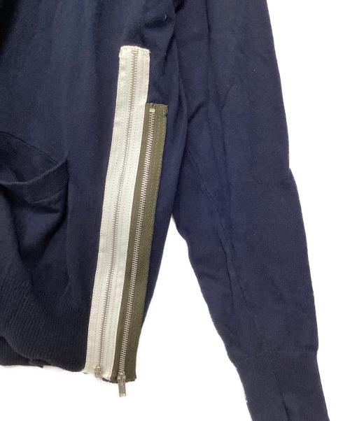UNDERCOVER（アンダーカバー）UNDERCOVER (アンダーカバー) 片脇2連ジップカーディガン ネイビー サイズ:3の古着・服飾アイテム
