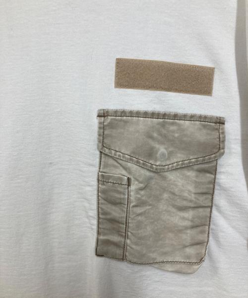 COMME des GARCONS HOMME（コムデギャルソン オム）COMME des GARCONS HOMME (コムデギャルソン オム) 製品加工ポケット付き クルーネック シャツ ホワイト サイズ:Mの古着・服飾アイテム
