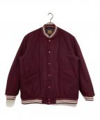 skookum×SHIPS anyスクーカム×シップスエニィ）の古着「別注バーシティジャケット」｜バーガンディー