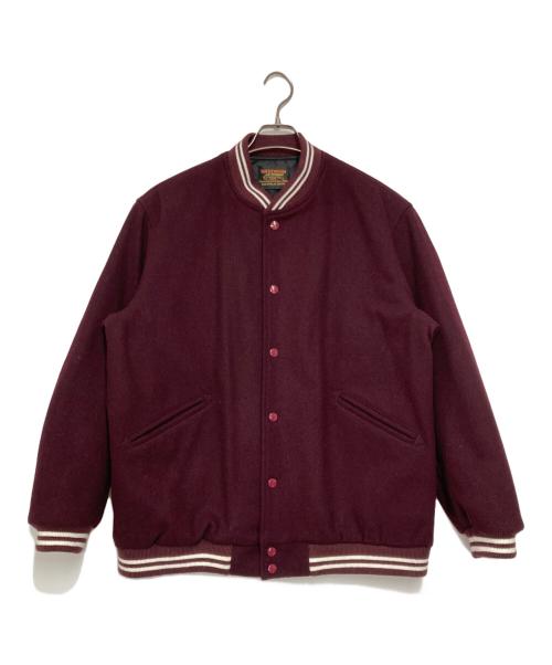 skookum（スクーカム）skookum (スクーカム) SHIPS any (シップスエニィ) 別注バーシティジャケット バーガンディー サイズ:Mの古着・服飾アイテム