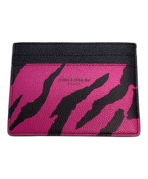 Saint Laurent Paris（サンローランパリ）Saint Laurent Paris (サンローランパリ) カードケース ピンクの古着・服飾アイテム