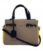 Kate Spadeケイトスペード）の古着「2WAYショルダーバッグ」｜イエロー×ベージュ