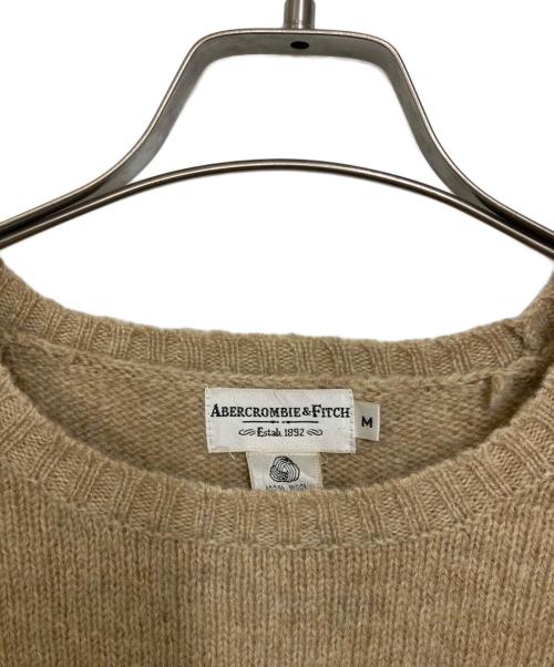 Abercrombie & Fitch（アバクロンビー アンド フィッチ）Abercrombie & Fitch (アバクロンビー アンド フィッチ) ラムウールラグランニット ベージュ サイズ:Mの古着・服飾アイテム