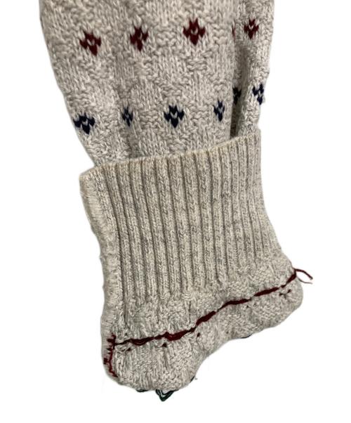 ST JOHN'S BAY（セントジョンズベイ）ST JOHN'S BAY (セントジョンズベイ) コットンブレンドレトロニット ライトグレー サイズ:Lの古着・服飾アイテム