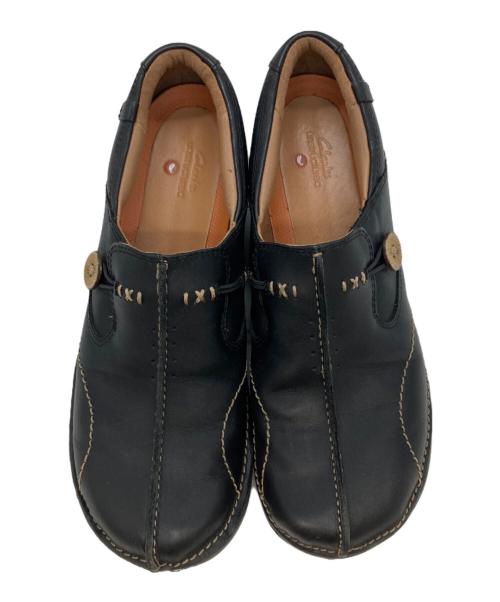 CLARKS（クラークス）CLARKS (クラークス) レザーコンフォートシューズ ブラック サイズ:US7.5の古着・服飾アイテム