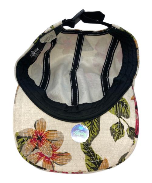 stussy（ステューシー）stussy (ステューシー) 花柄 ジェット キャップ アイボリーの古着・服飾アイテム