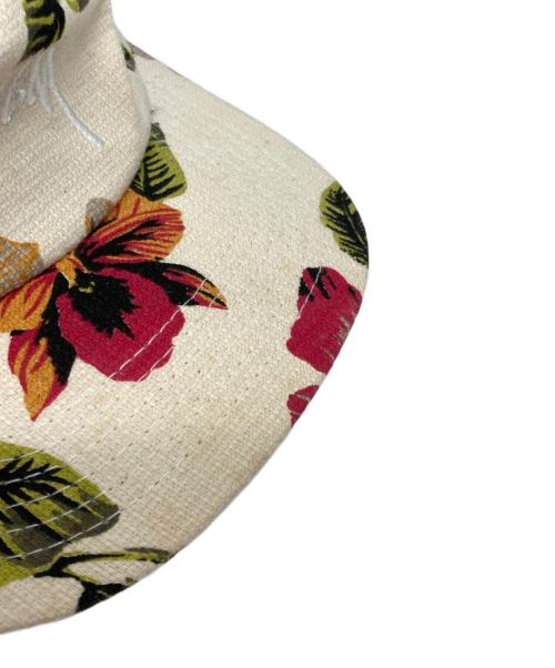 stussy（ステューシー）stussy (ステューシー) 花柄 ジェット キャップ アイボリーの古着・服飾アイテム