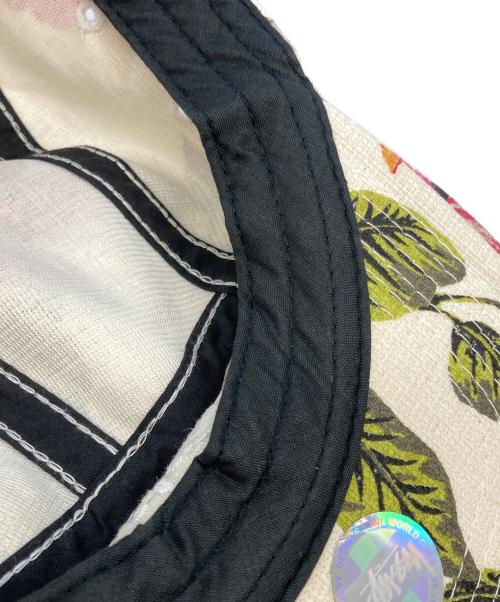 stussy（ステューシー）stussy (ステューシー) 花柄 ジェット キャップ アイボリーの古着・服飾アイテム