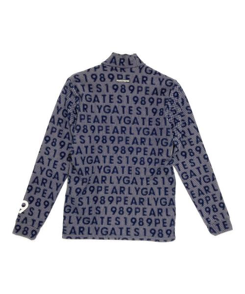 PEARLY GATES（パーリーゲイツ）PEARLY GATES (パーリーゲイツ) 長袖ストレッチガーゼ裏毛起毛ハイネックカットソー ネイビー サイズ:5の古着・服飾アイテム