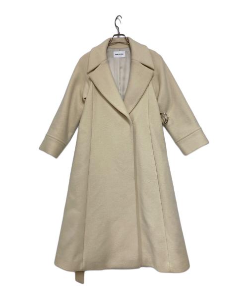 EMMEL REFINES（エメル リファインズ）EMMEL REFINES (エメル リファインズ) ベルテッドコート アイボリー サイズ:Sの古着・服飾アイテム