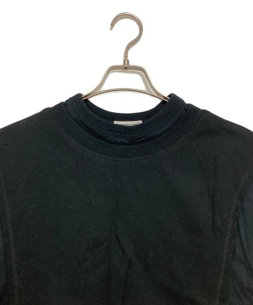 UNDERCOVER（アンダーカバー）UNDERCOVER (アンダーカバー) コットンロングスリーブTシャツスウェットパネル重ねデザイン ブラック サイズ:１の古着・服飾アイテム