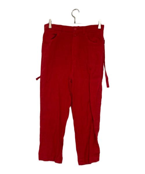 UNDERCOVER（アンダーカバー）UNDERCOVER (アンダーカバー) リネンクロップドパンツ レッド サイズ:1の古着・服飾アイテム