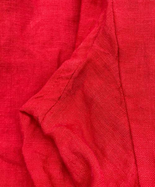 UNDERCOVER（アンダーカバー）UNDERCOVER (アンダーカバー) リネンクロップドパンツ レッド サイズ:1の古着・服飾アイテム