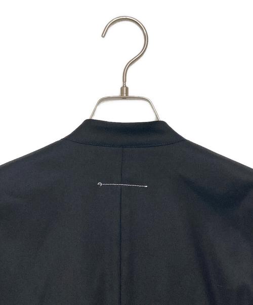 MM6 Maison Margiela（エムエムシックスメゾンマルジェラ）MM6 Maison Margiela (エムエムシックスメゾンマルジェラ) カットオフデザインノーカラージャケット ブラック サイズ:36の古着・服飾アイテム