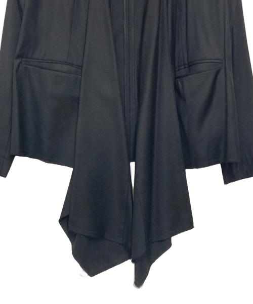 MM6 Maison Margiela（エムエムシックスメゾンマルジェラ）MM6 Maison Margiela (エムエムシックスメゾンマルジェラ) カットオフデザインノーカラージャケット ブラック サイズ:36の古着・服飾アイテム