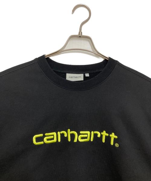 Carhartt WIP（カーハート ワーク イン プログレス）Carhartt WIP (カーハート ワークインプログレス) ロゴ刺繍スウェット ブラック サイズ:XLの古着・服飾アイテム