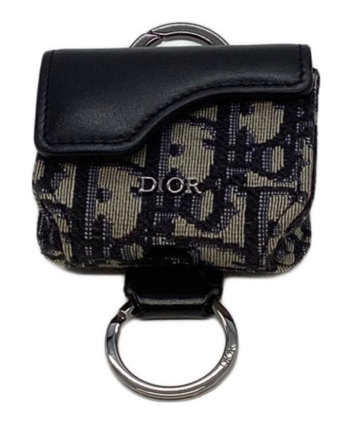 Christian Dior（クリスチャン ディオール）Christian Dior (クリスチャン ディオール) Air Pods ケース ブラック×ブルーの古着・服飾アイテム